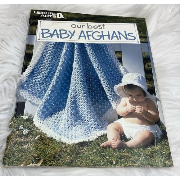 Vintage Our Best Baby Afghans Crochet Pattern Booklet 54 Designs Leisure Arts - Picture 1 of 12